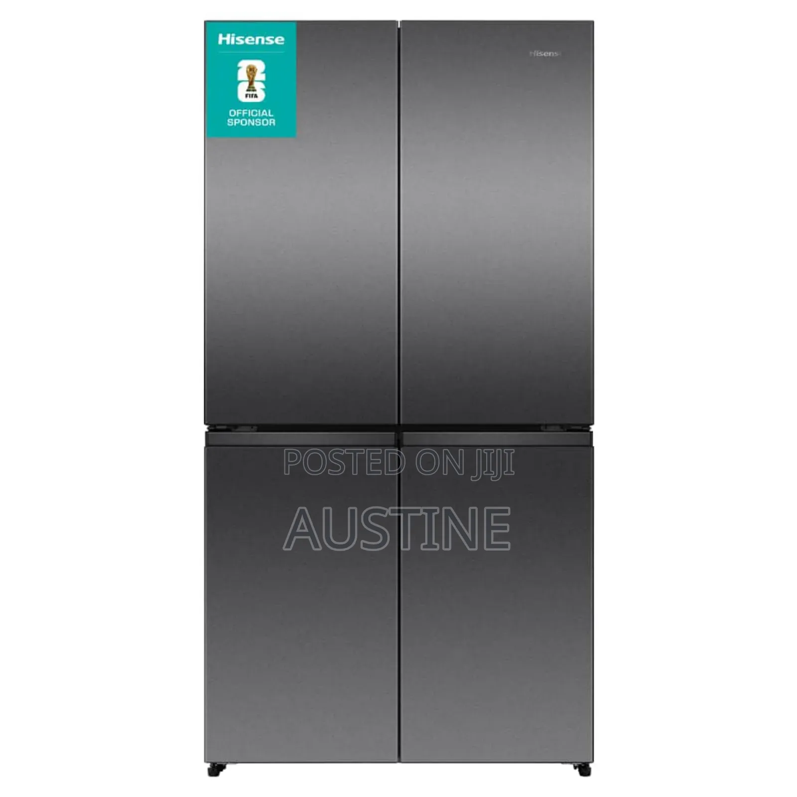 Brand New Hisense Side-Side 514l Refrigerator>>4doors>>Silver Colour>