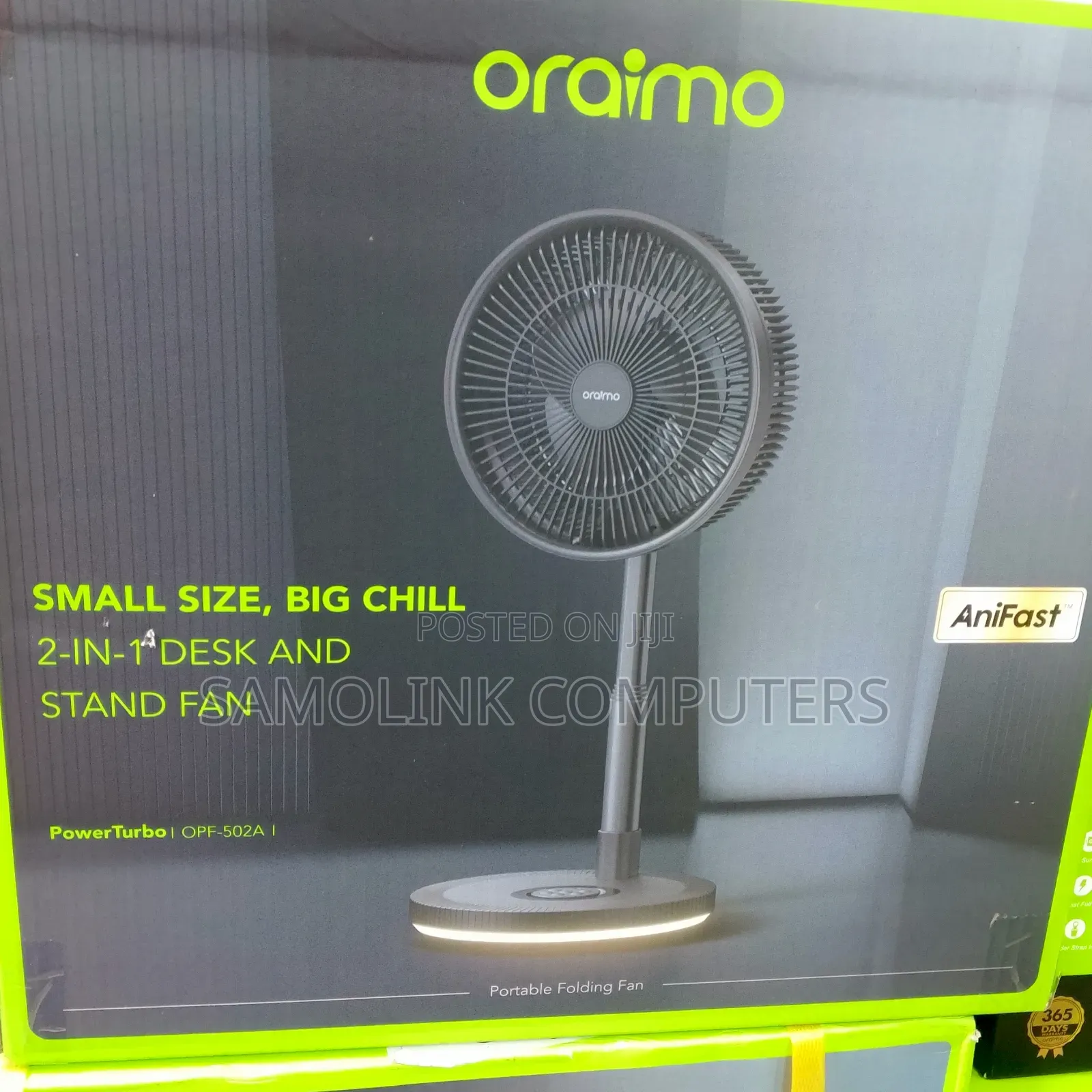 Oraimo Small, Big Chill (2-in-1) Stand Fan