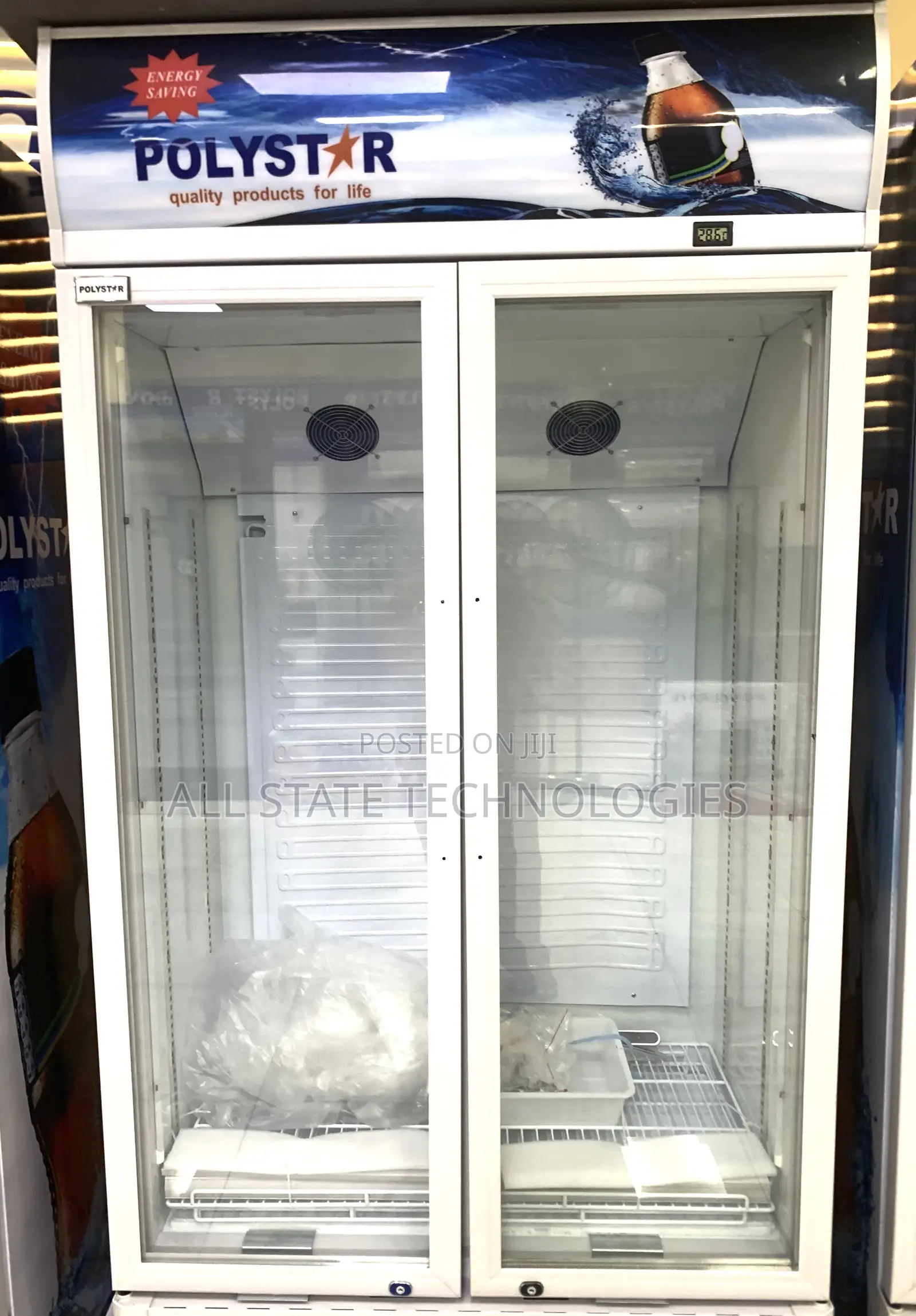 Polystar 363l Double Door Drinks Display Cooler