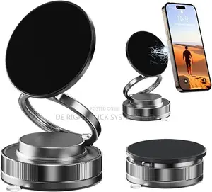 Vacuum Suction Magnetic Phone Holder, Car Phone Mount Metal Arm