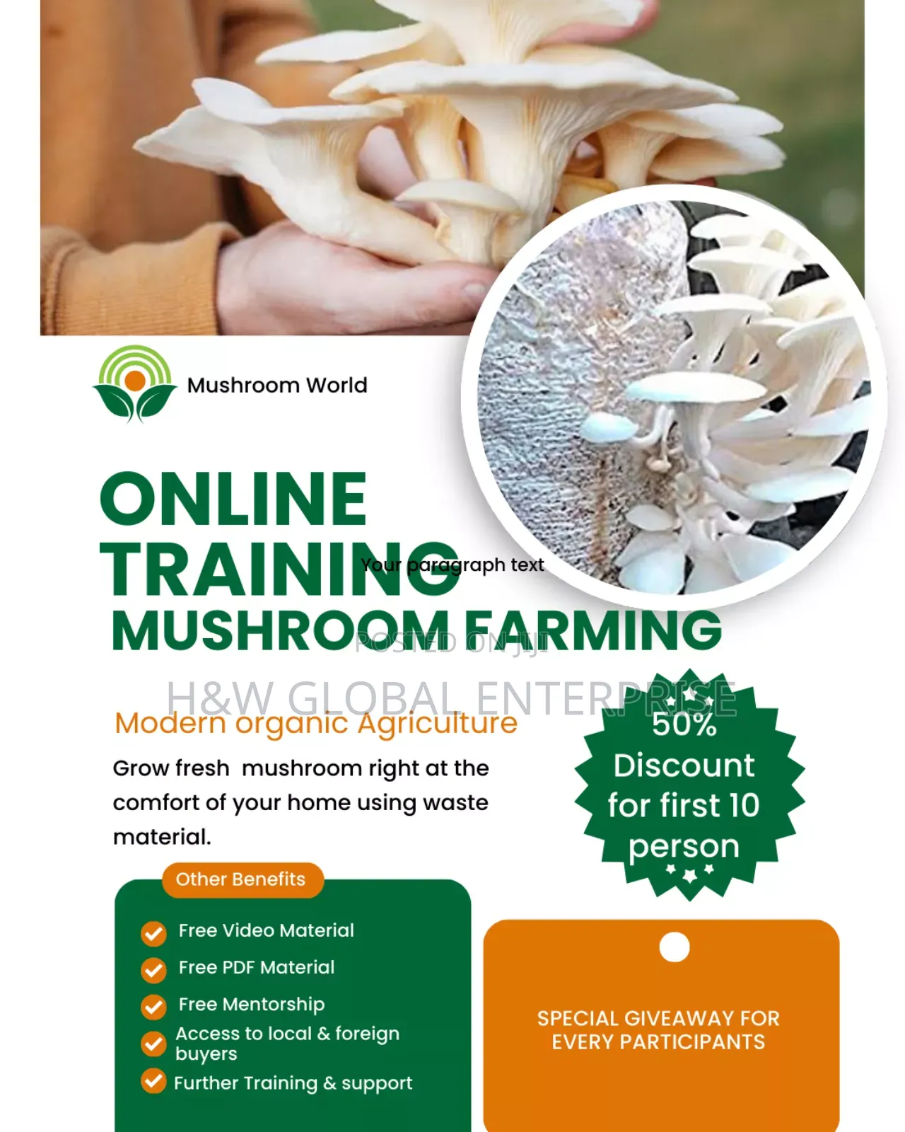 Mushroom Production Training