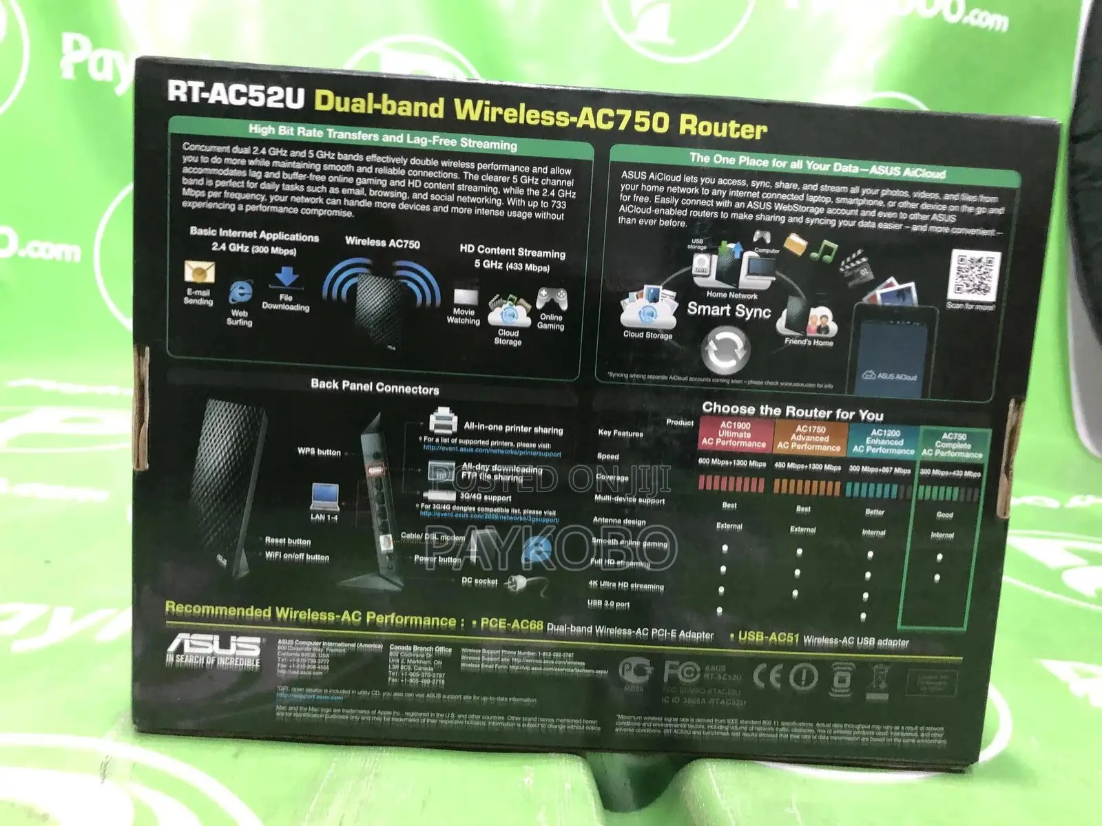 Asus Rt-ac52u Dual-band Wireless Ac750 Router