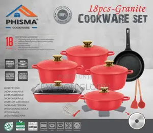 Phisma 18pcs Granite Cooking Pot