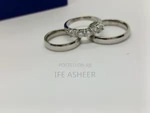Us Sterling Silver Complete Set Of Wedding Ring - Silver