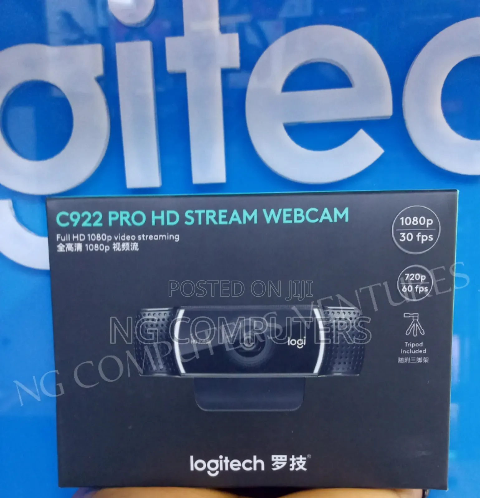Logitech C922 Pro Stream Hd Webcam+ Tripod Stand