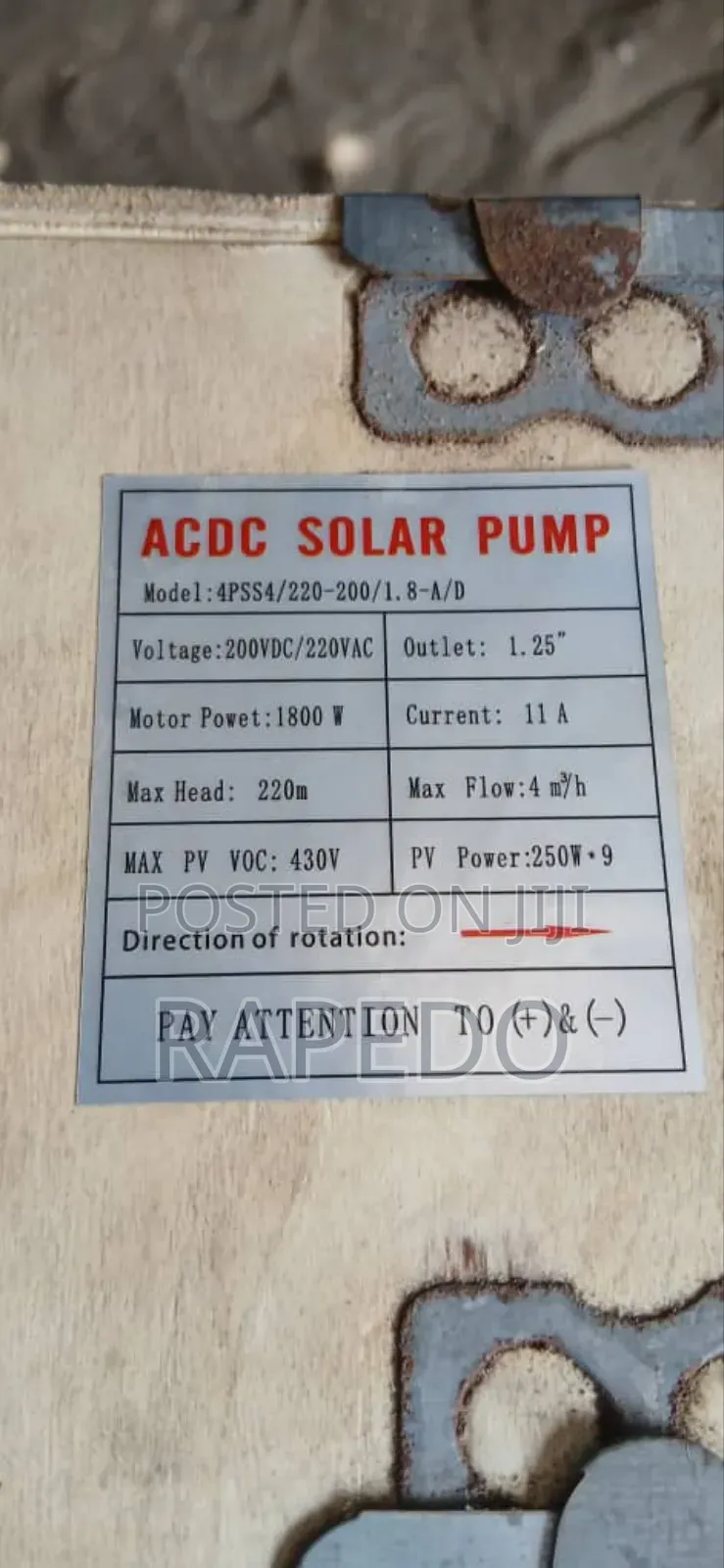 1.8hp Solar Pump