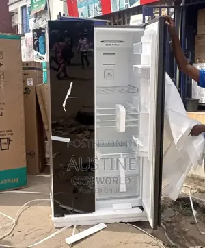 Brand New Hisense Side-Side 514l Fridge>Black Mirror>Water Dispenser>