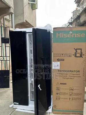 Brand New Hisense Side-Side 514l Fridge>Black Mirror>Water Dispenser>