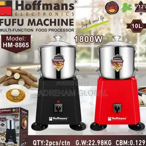 Hoffmans 10l Electric Fufu Machine and Multi Function Food Processor