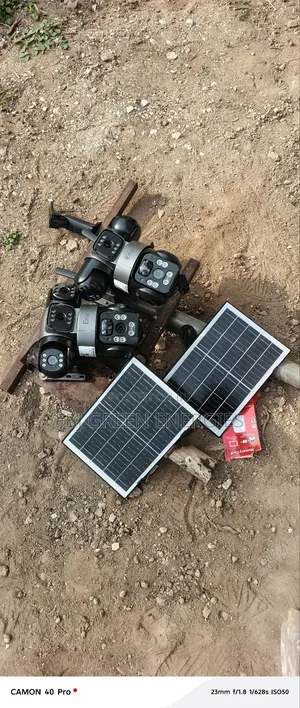 3 Lens Solar CCTV Camera