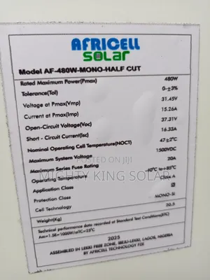 480w Africell New Panel