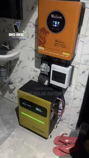 4.2kva 24v Welion Inverter and 7.6kwh 24v SMS Lithium Battery Set Up