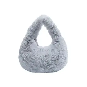 Fur Handbag Blue