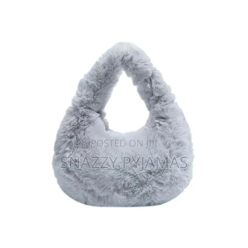 Fur Handbag Blue