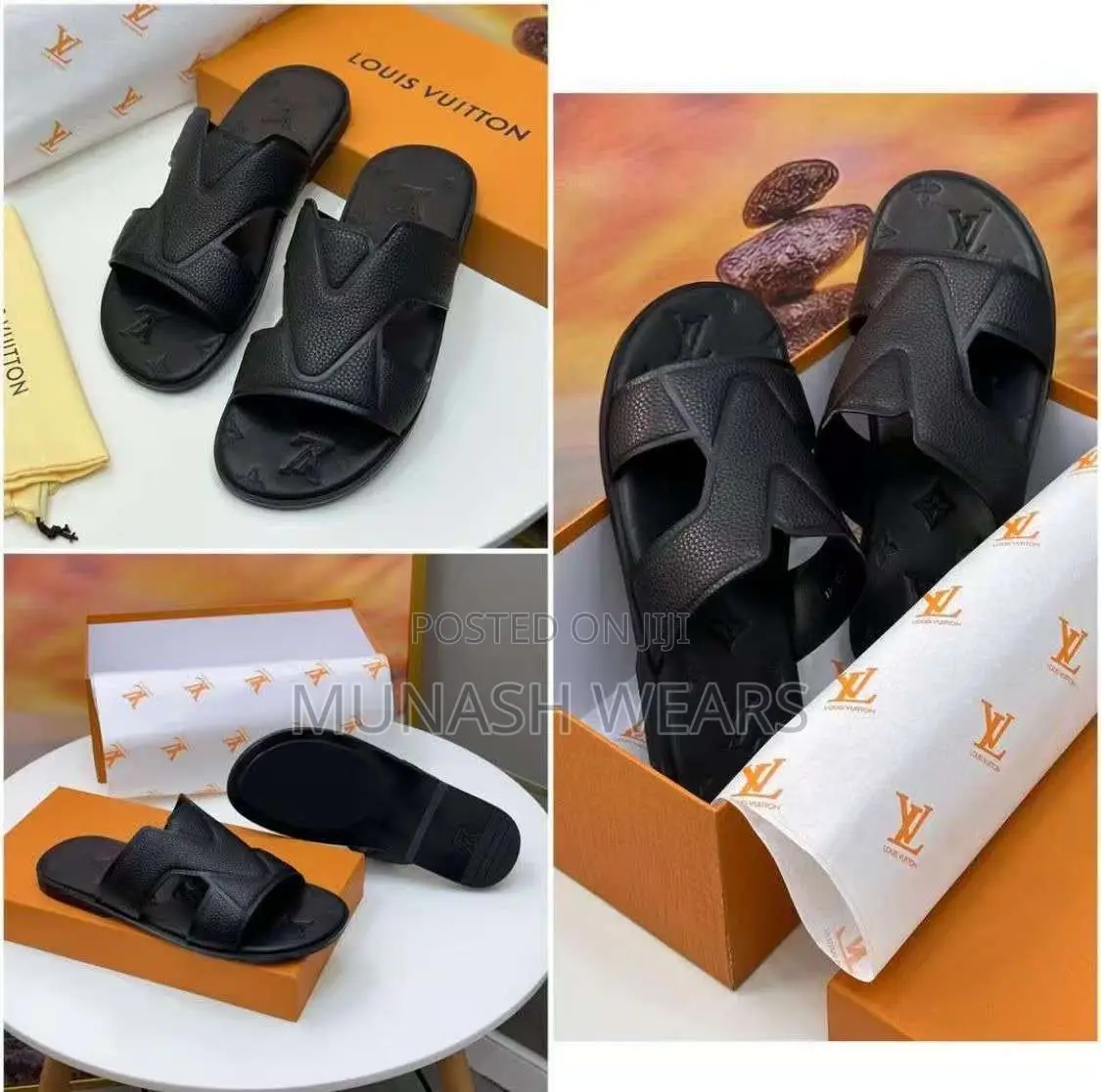 Men Quality Leather Slipers 40-46 Available