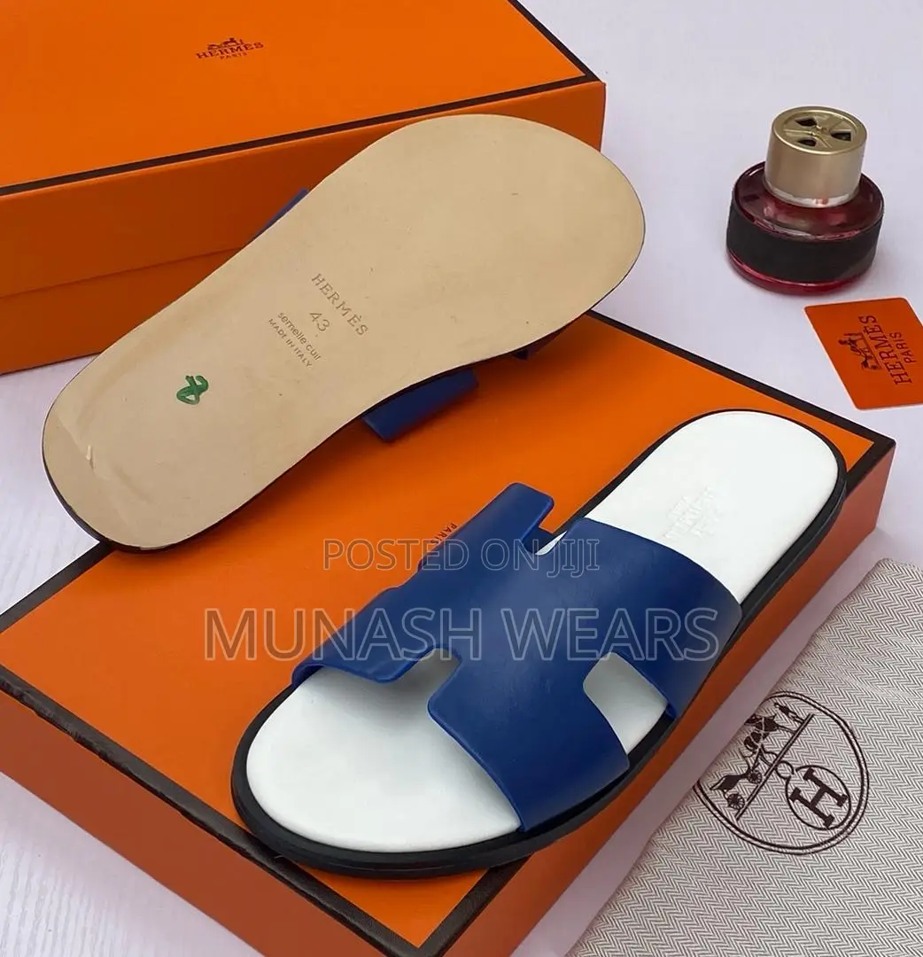Hermes Leather Slipers 40-46 Available