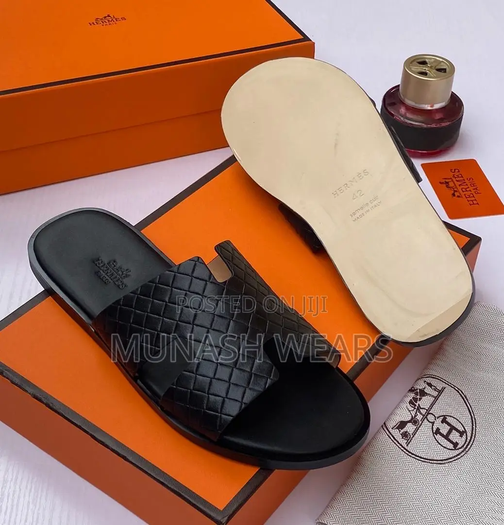 Hermes Leather Slipers 40-46 Available