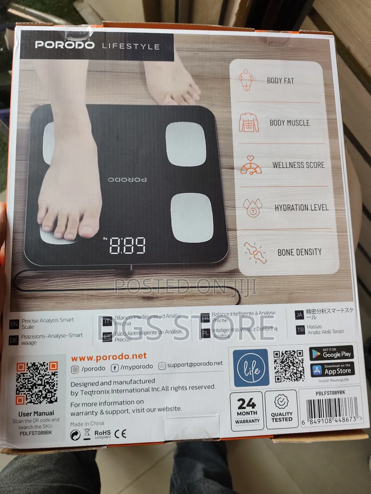 Porodo Precise Analysis Smart Scale