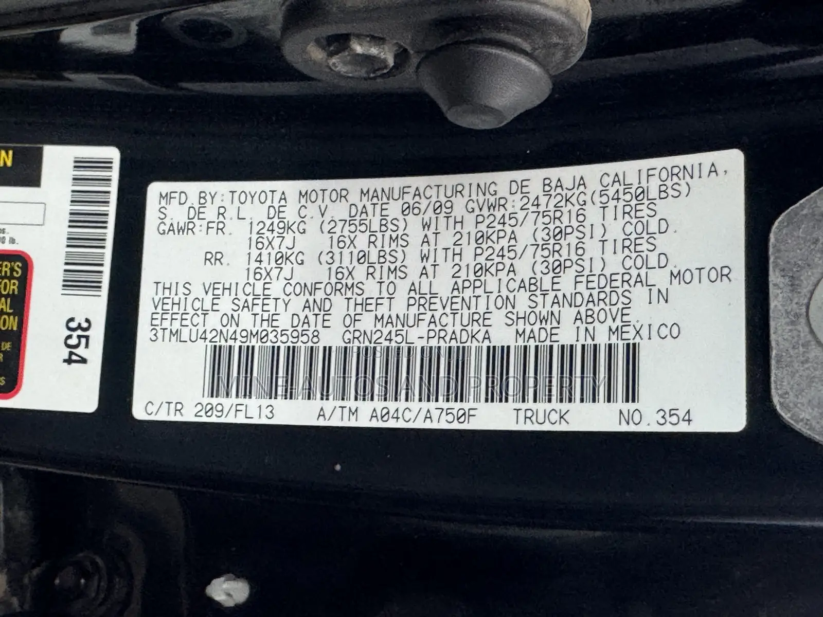 Toyota Tacoma Double Cab V6 Automatic 2009 Gray