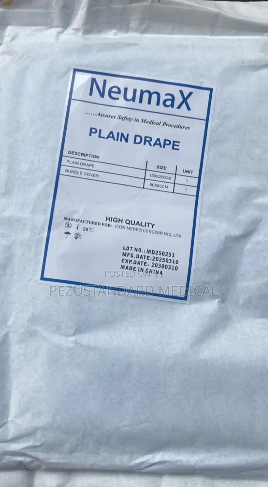 Disposable Surgical Plain Drape (Sterile)