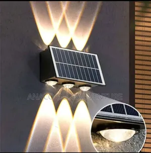 Modern Fence Light With Solar Panel Water Resistance