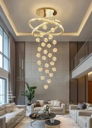 Modern Home Decoration Crystal Chandelier, Stair Pendant Lamp, Living