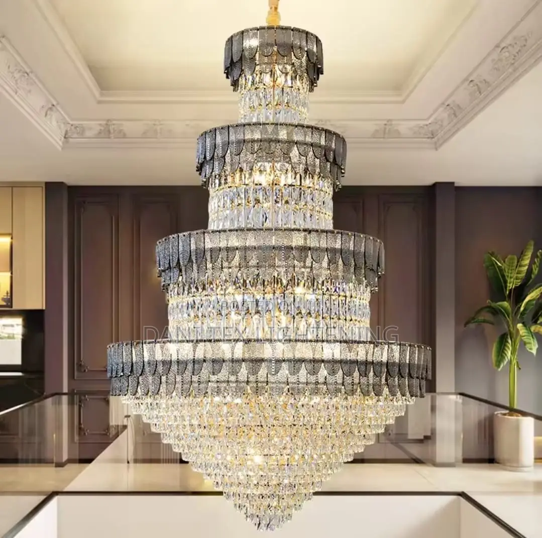 2025 Designer European-Style Duplex Villa Loft Crystal Chandelier Hig