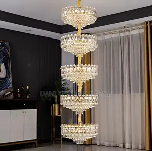 2025 Designer European-Style Duplex Villa Loft Crystal Chandelier High