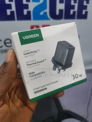 Ugreen 3 Port Gan 30w Fast Charger