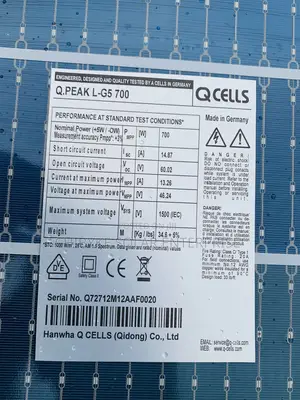 700watts Qcell Solar Panel Byfacial