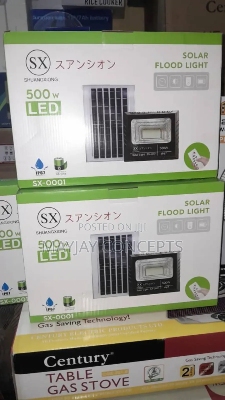 Sx 500w Led Solar Floodlight With High Quality Solar Panel Cell-Remote