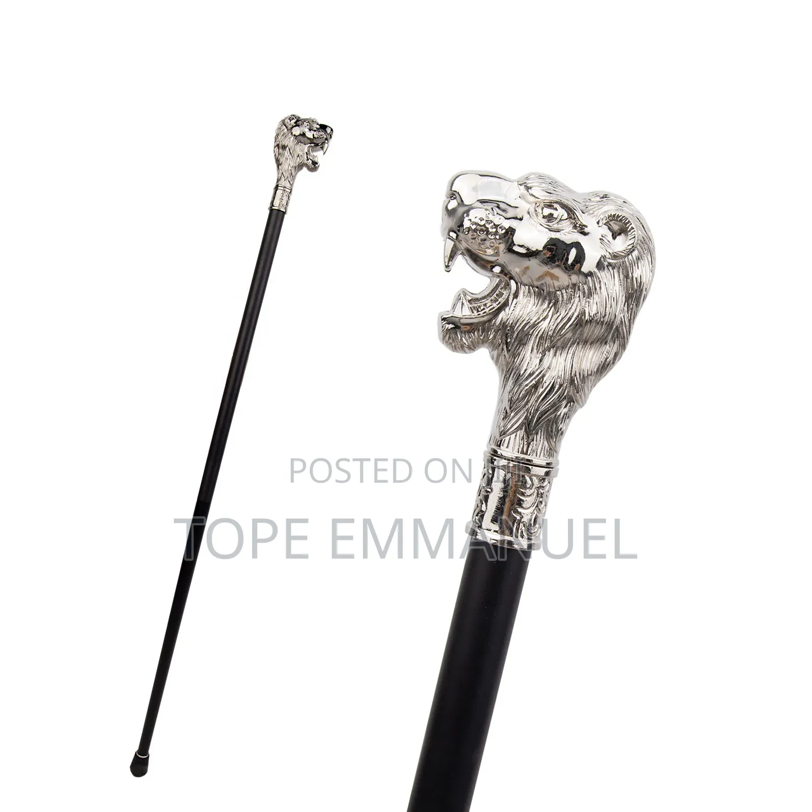 White Lion Head Luxury Walking Stick