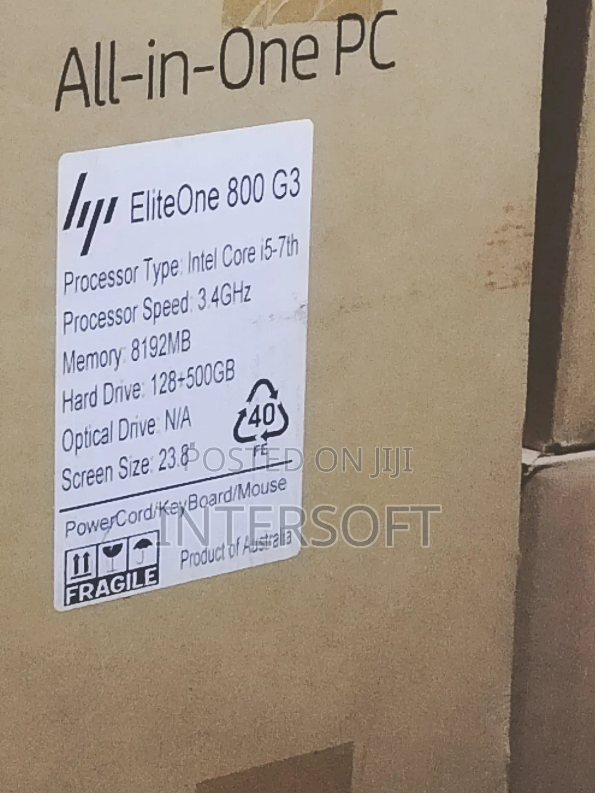 New Desktop Computer HP EliteOne 800 G3 8GB Intel Core I5 SSD 500GB