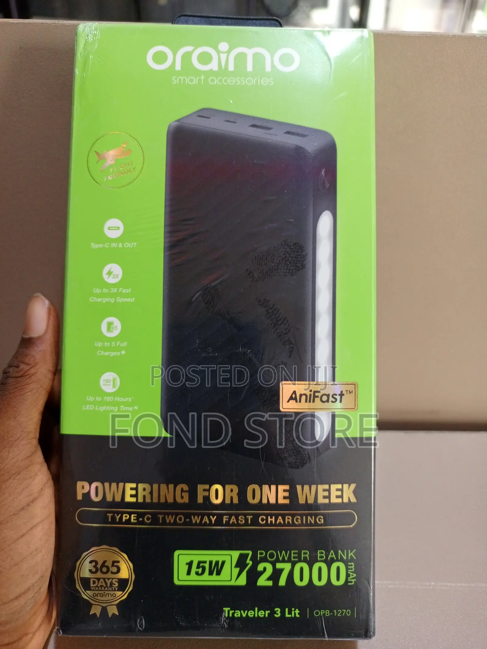 Oraimo Traveler 3 Lit Opb-1270 Powerbank