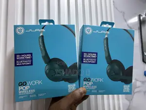Jlab Go Work Pop on-Ear Wireless Headset, Teal, Bluetooth Multipoint