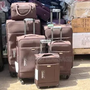 Set Of 6 Fabric Luggage Traveling Box