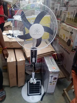Mingsheng 16"Solar Rechargeable Lithium Stand Fan