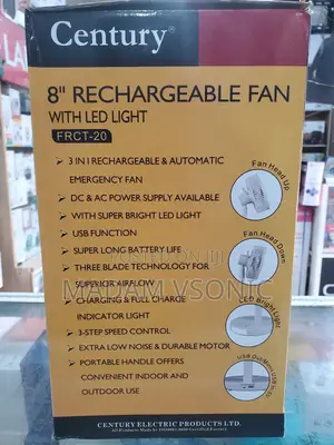 Century 8" Rechargeable Fan