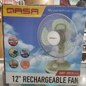 Qasa 12inchs Rechargeable Table Fan