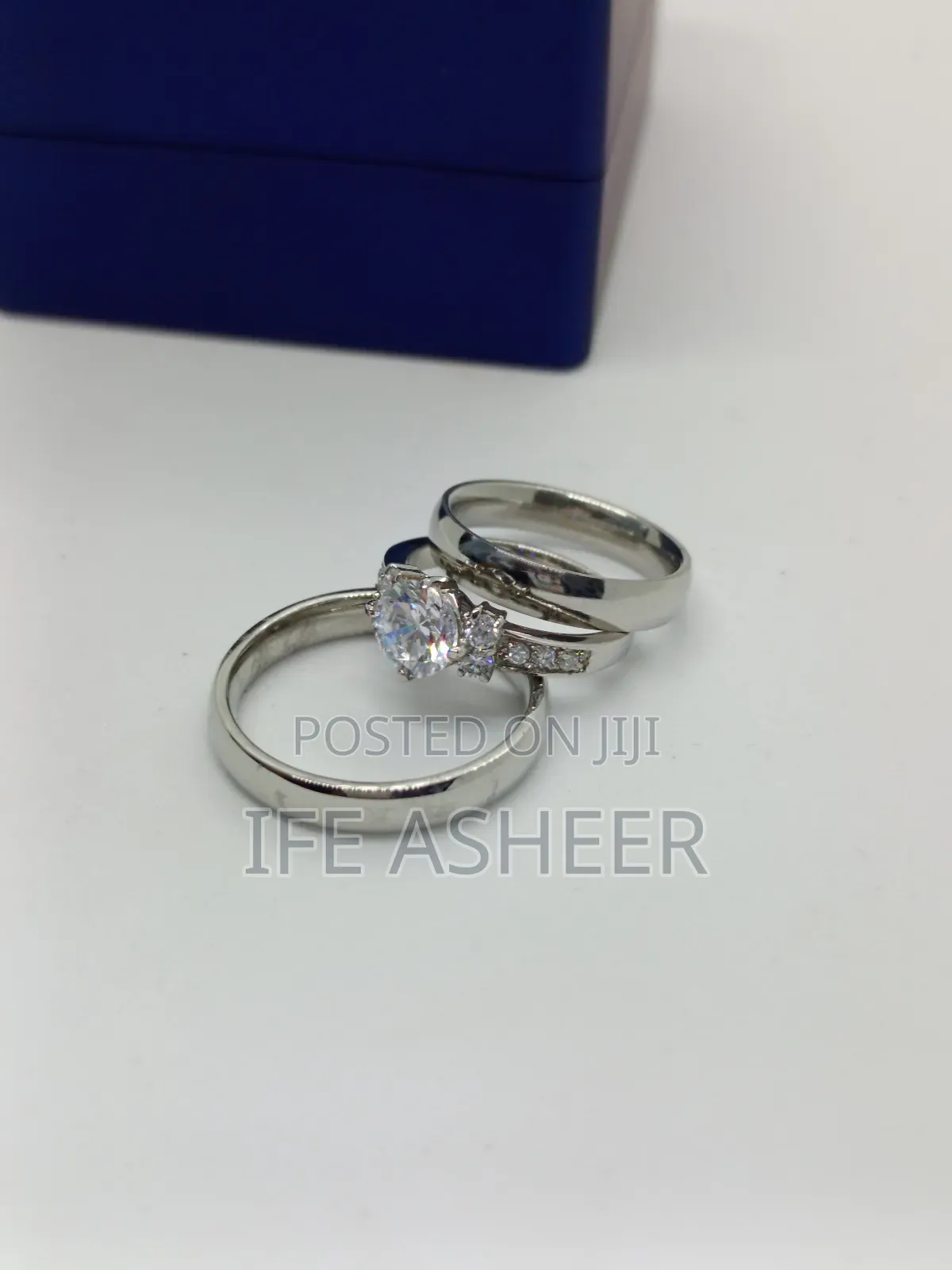 Couples Us Sterling Silver Set Of Wedding Ring