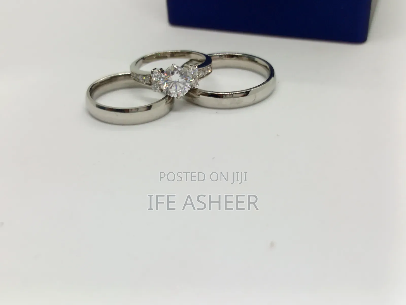Couples Us Sterling Silver Set Of Wedding Ring