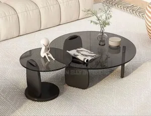 Glassy Grid Center Table