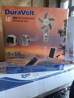 16" Rechargeable Solar Fan With Mp3