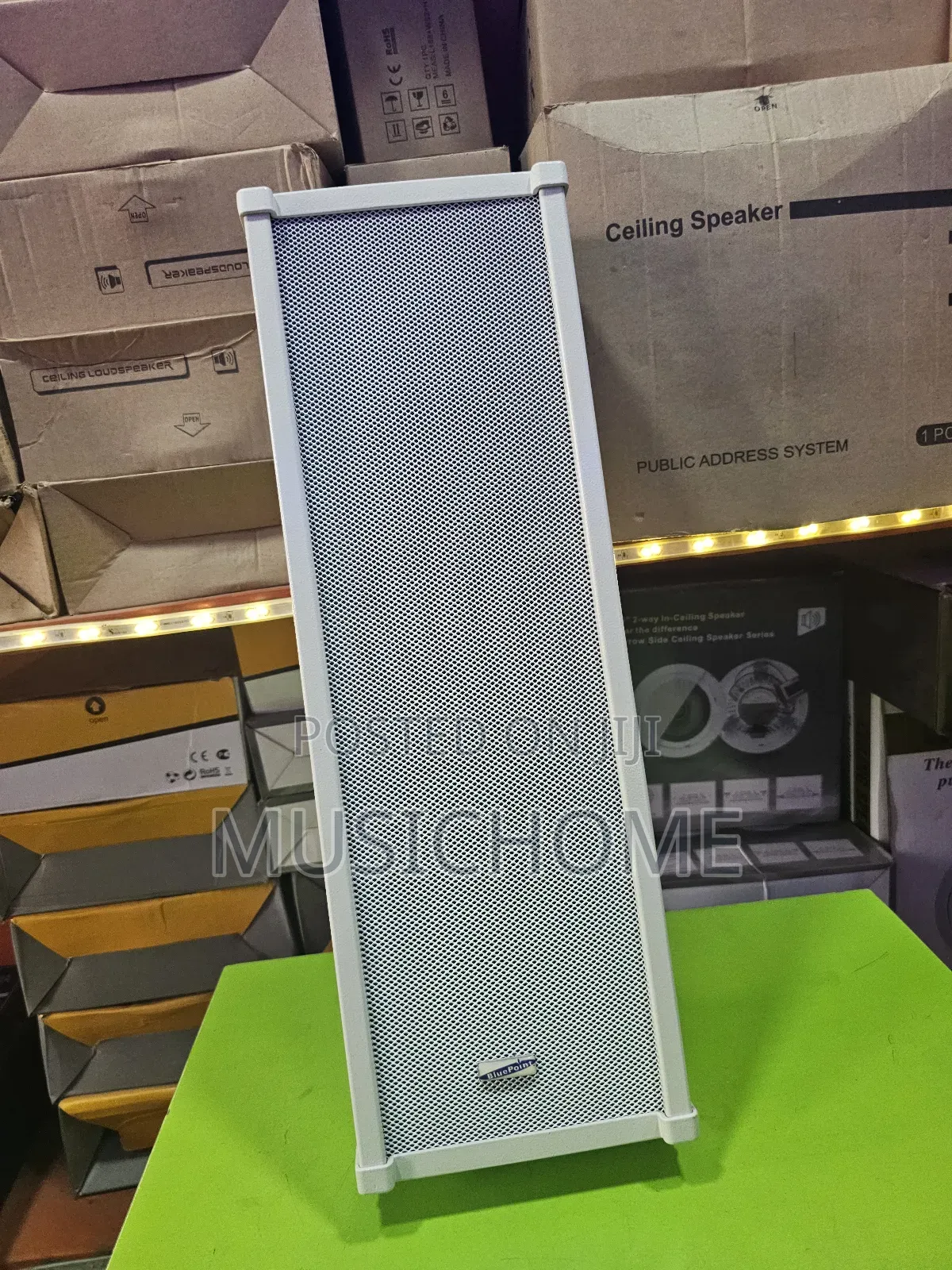 Pair Of Column White Speaker