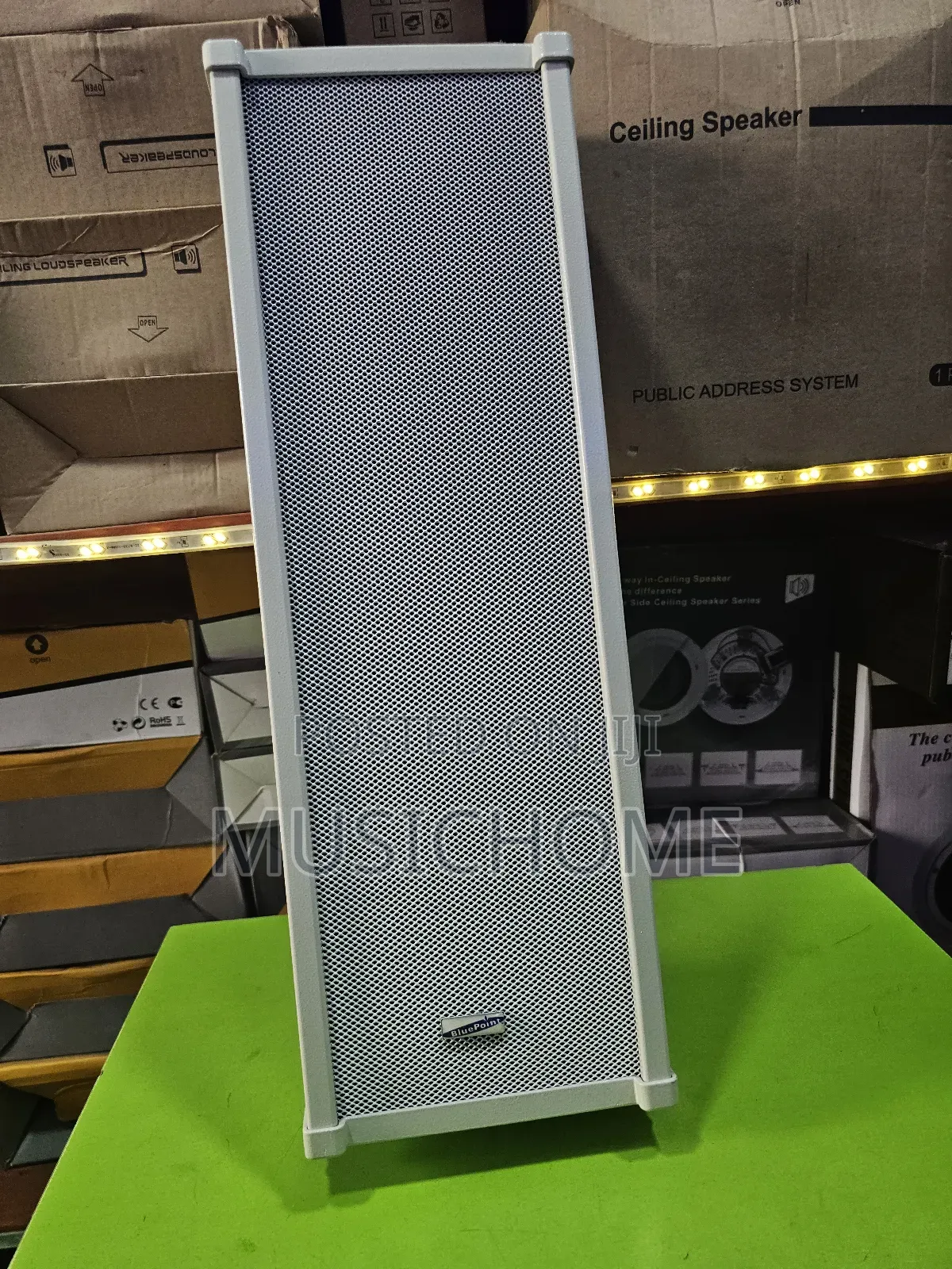Pair Of Column White Speaker
