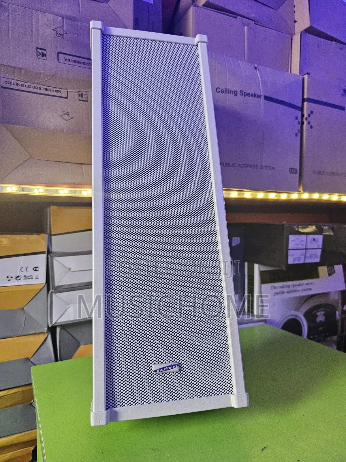 Pair Of Column White Speaker