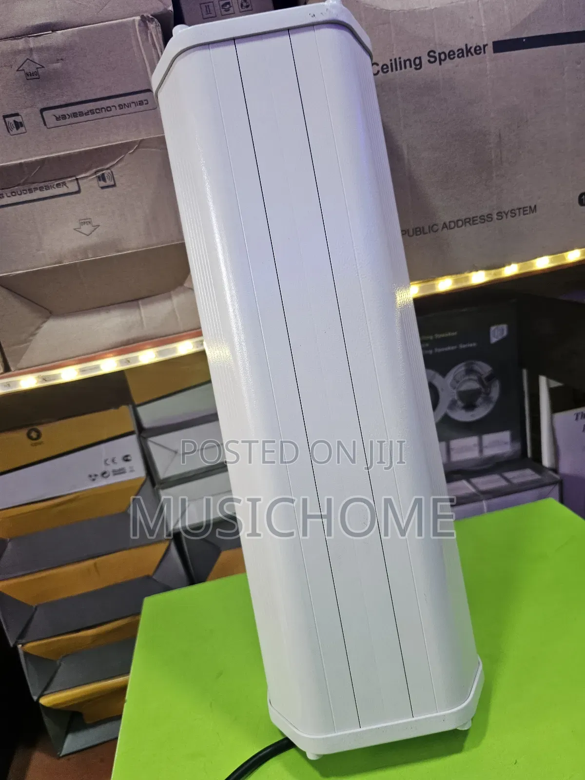 Pair Of Column White Speaker