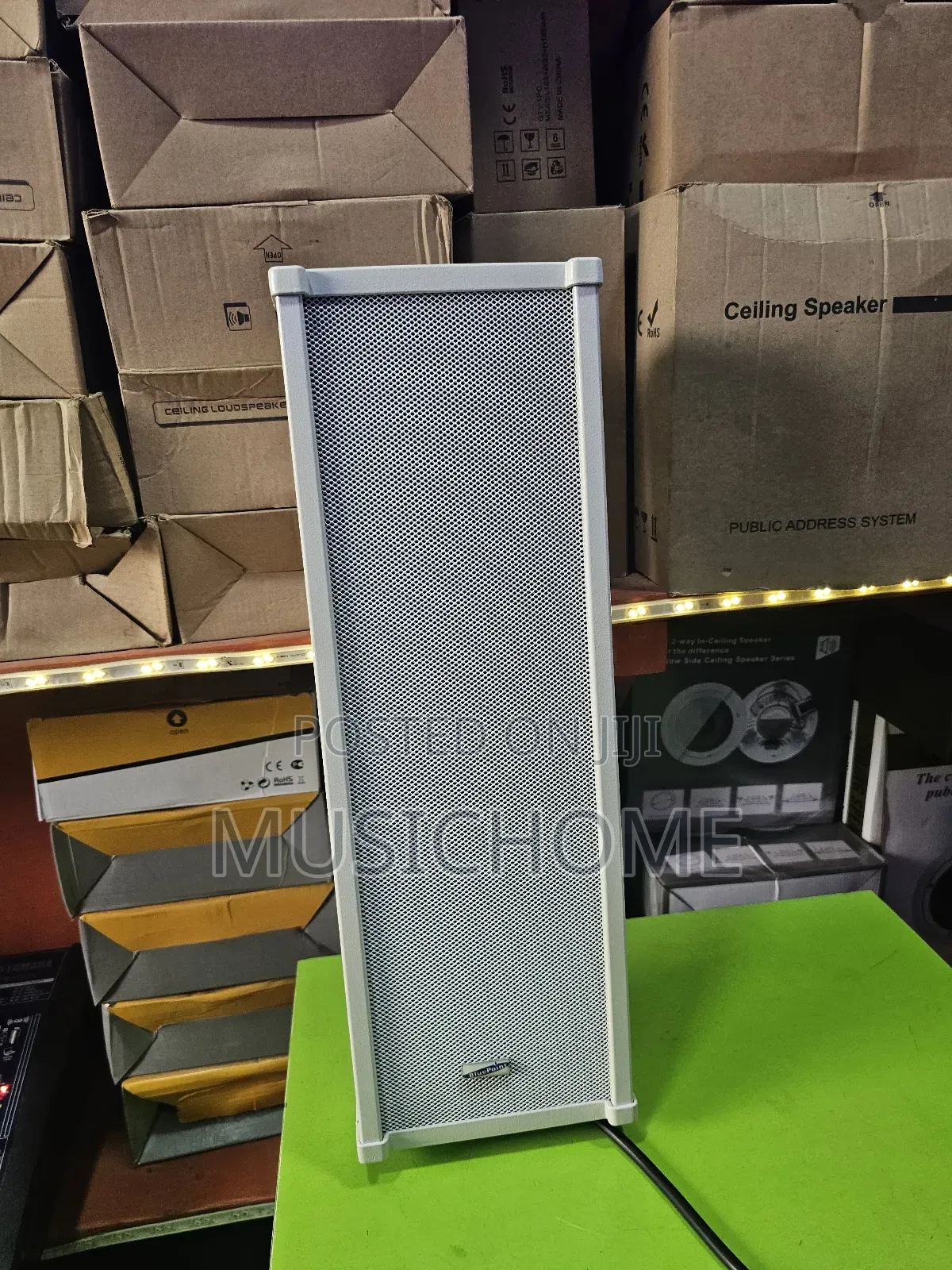 Pair Of Column White Speaker