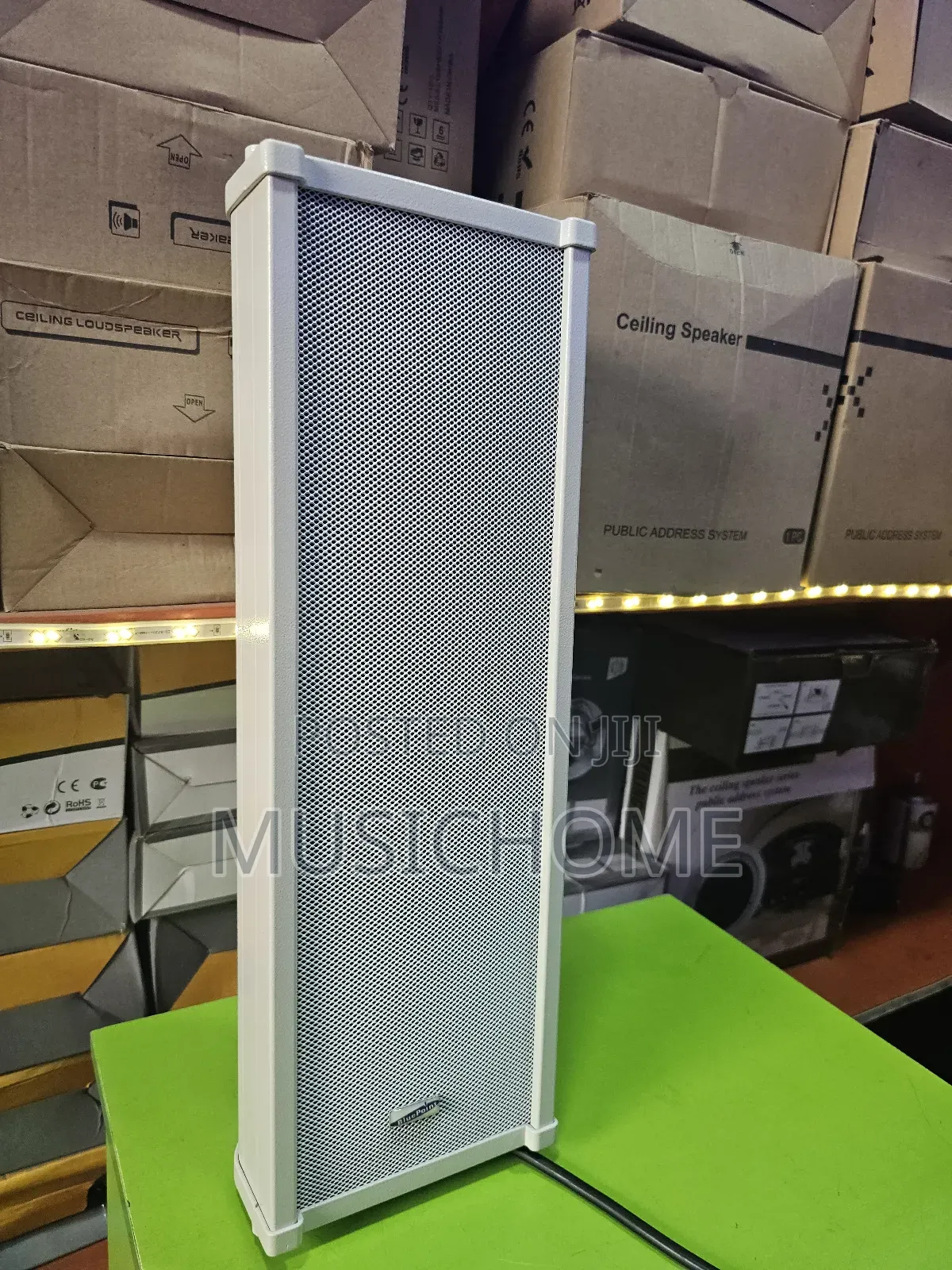 Pair Of Column White Speaker