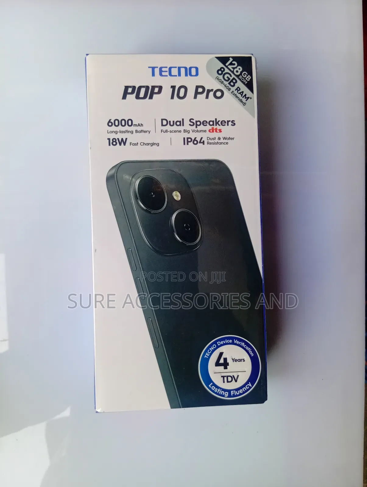 New Tecno Pop 10 Pro 128 GB White